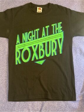 A Night at the Roxbury Graphic Tee - Black with Green Print